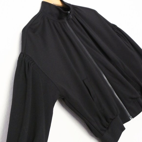 Cabi Chance Bomber Jacket S High Neck Full Zip Up Stretch Jersey Black 3731 $139 - Picture 5 of 16